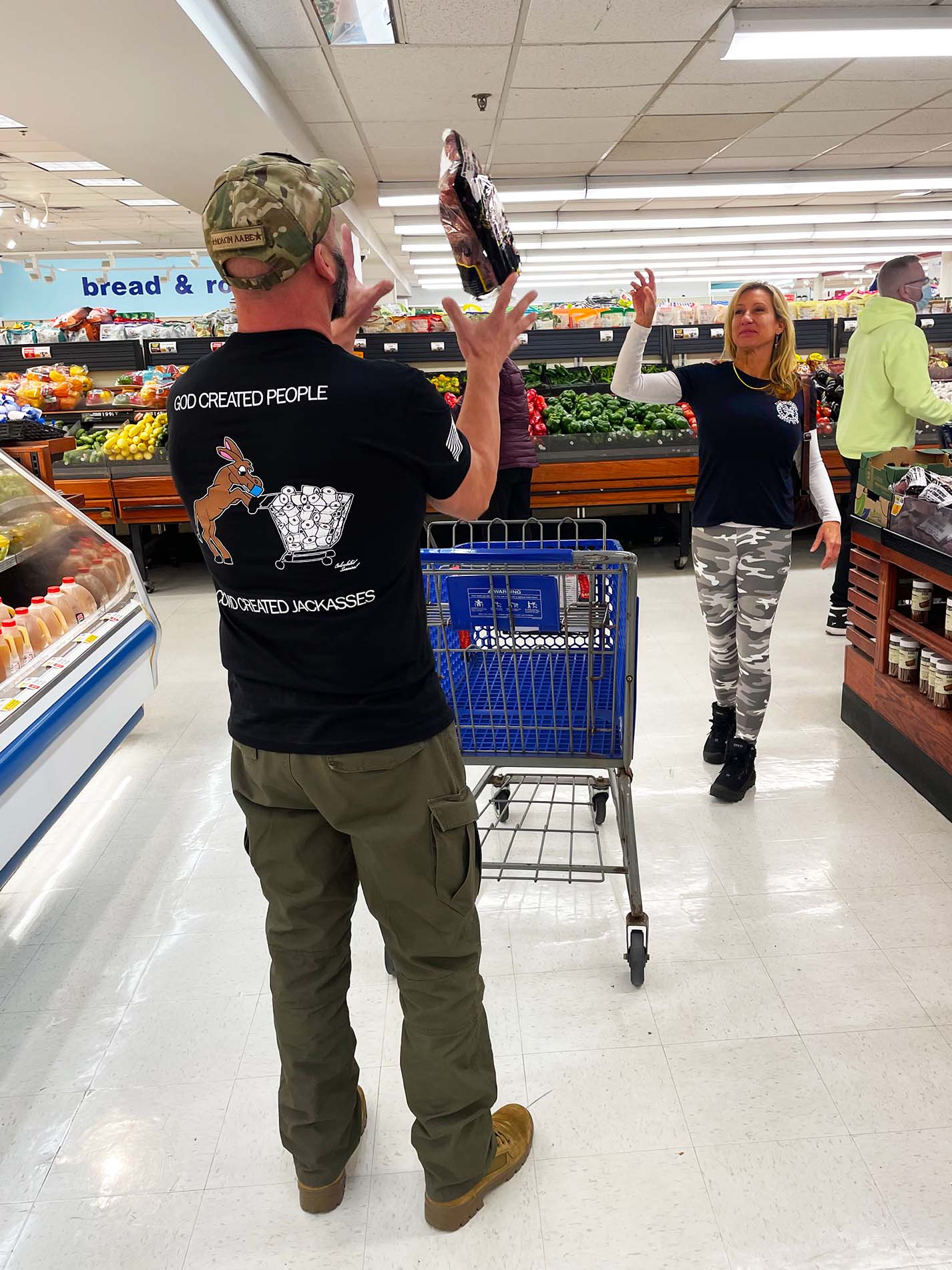 Person wearing Men's COVID Jackass Shirt