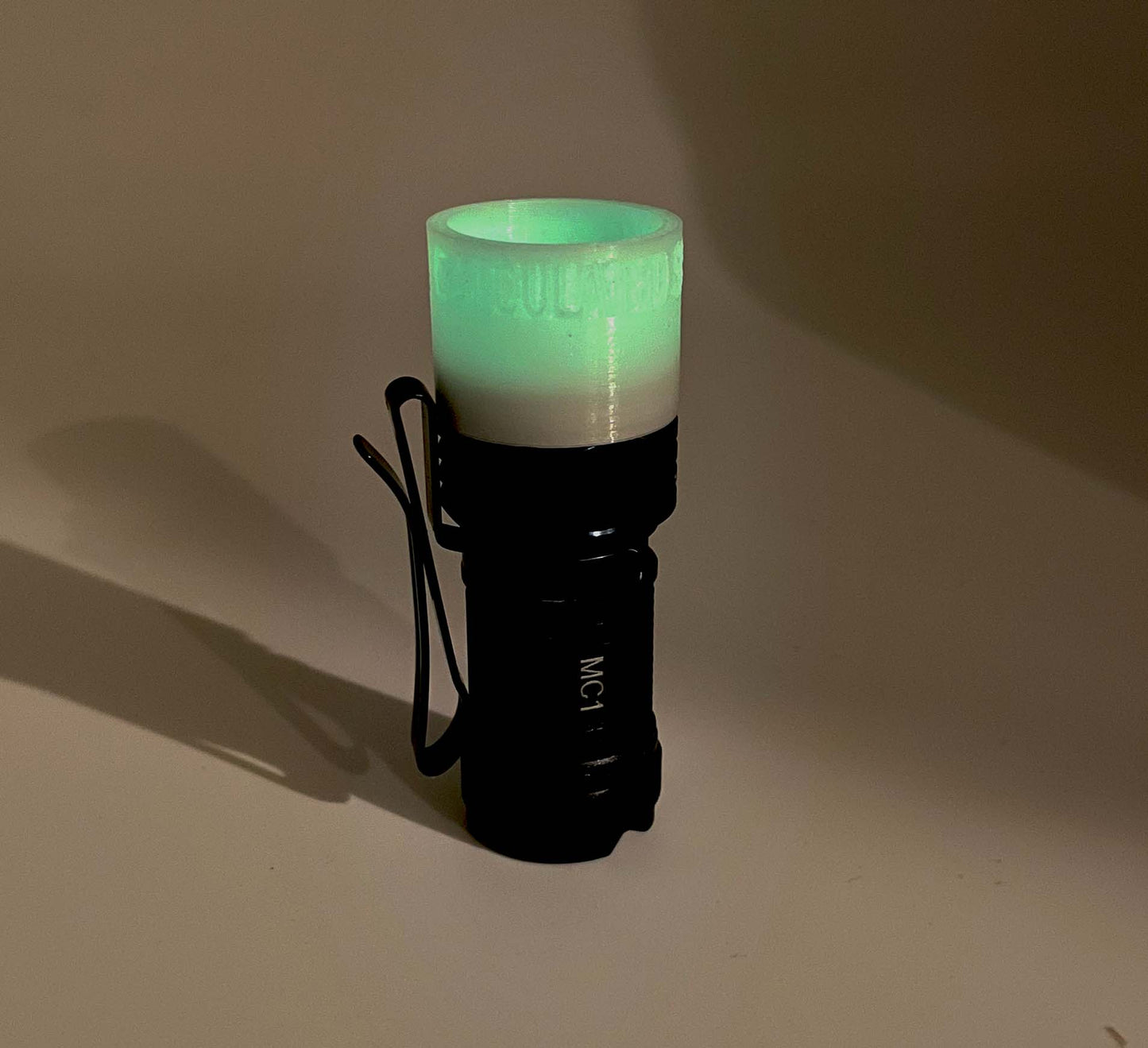 Flashlight beacon glowing