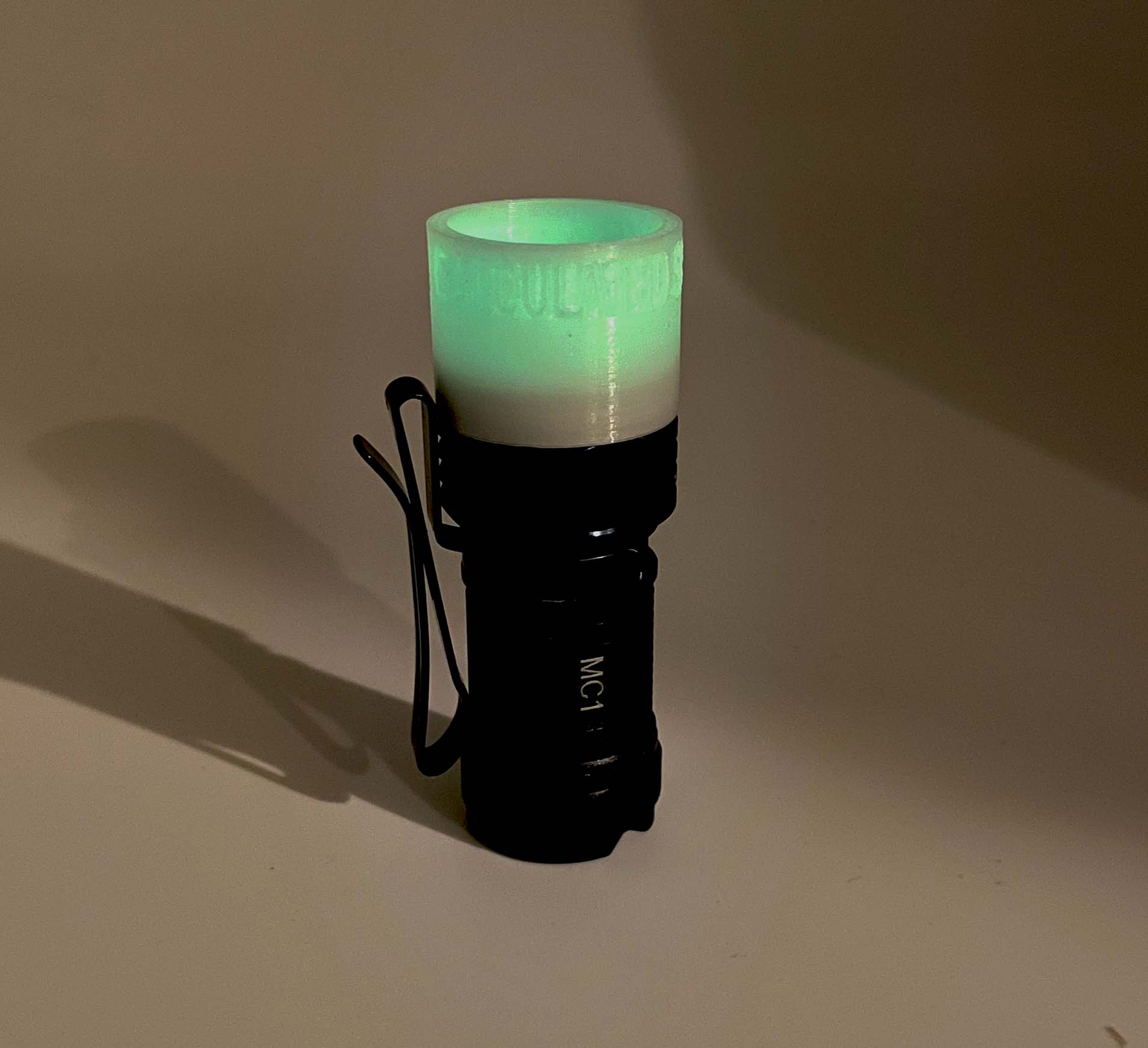 Flashlight beacon glowing