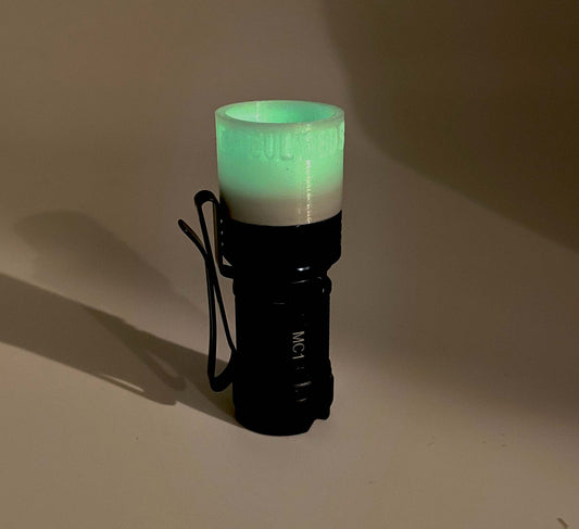 Flashlight beacon glowing