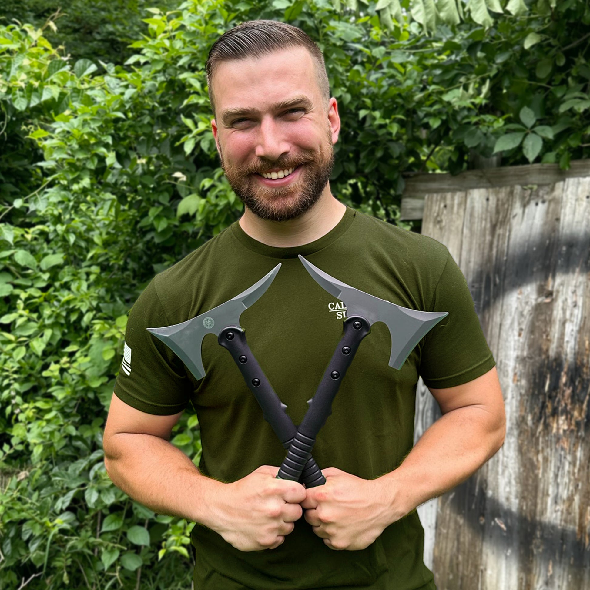 Person with 2 Throwing Hatchet