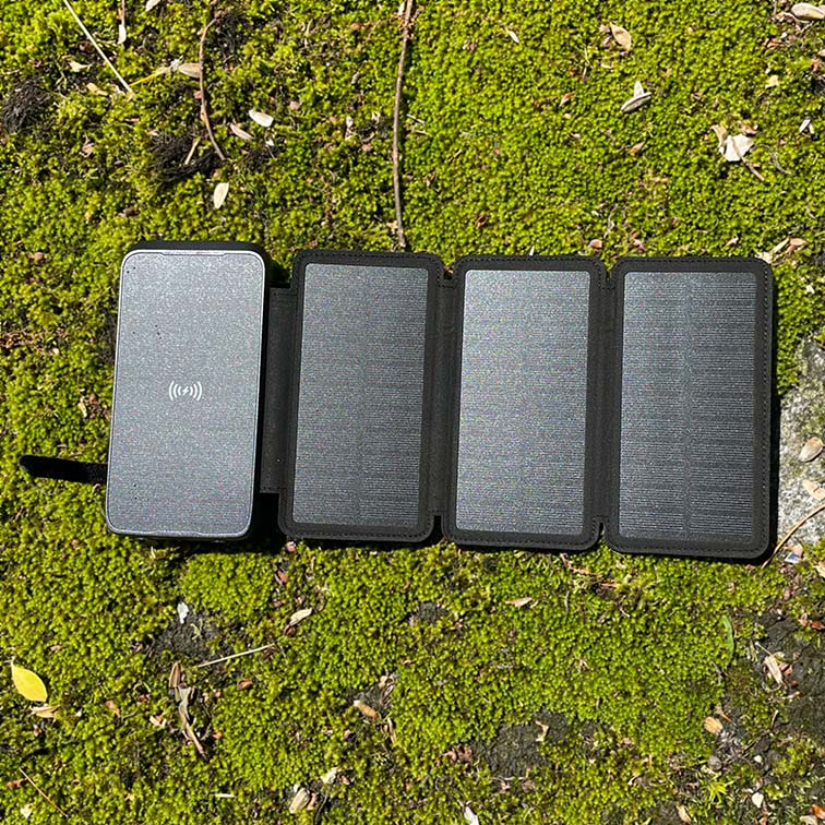 Portable Solar Power Bank open view