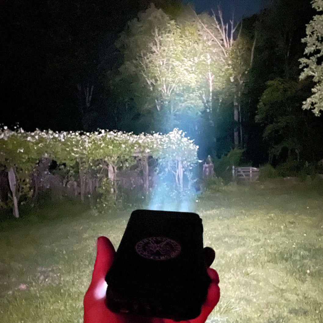 Flashlight view of Portable Solar Power Bank