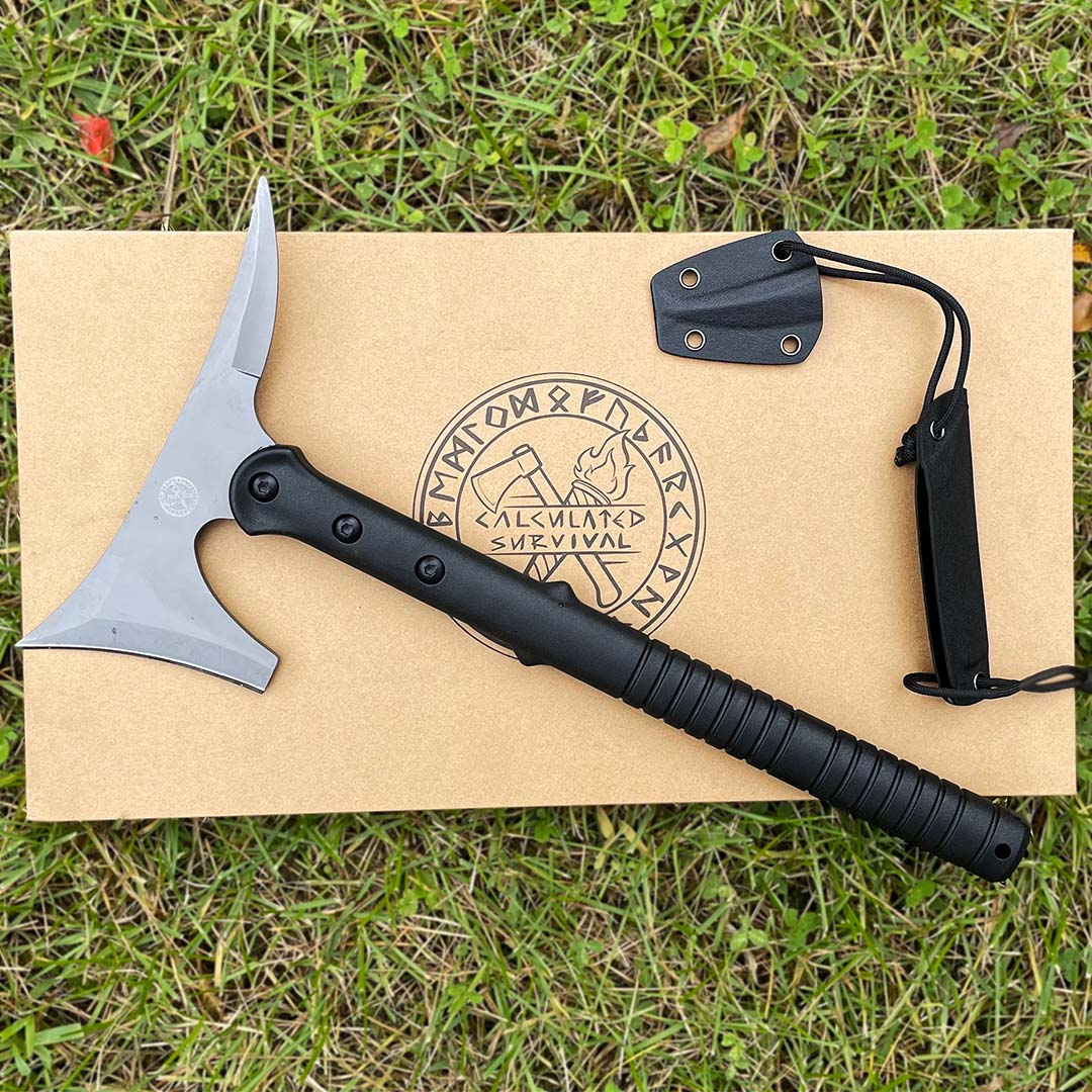 Throwing Hatchet on top of box