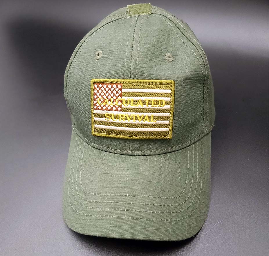 Front of green Operator Hats/Baseball Cap