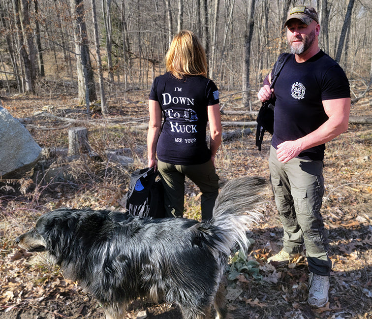 Person wearing Women's Down To Ruck Shirt