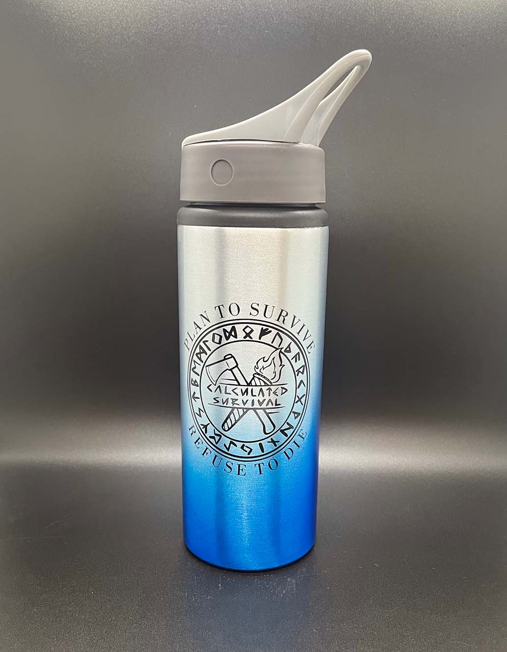 Calculated Survival 24 oz. Water Bottle with Straw